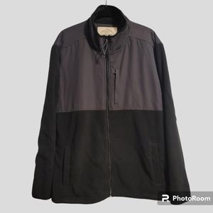 St John's Bay Jacket Men's Size XL Fleece Black Full-Zip Classic Casual Winter